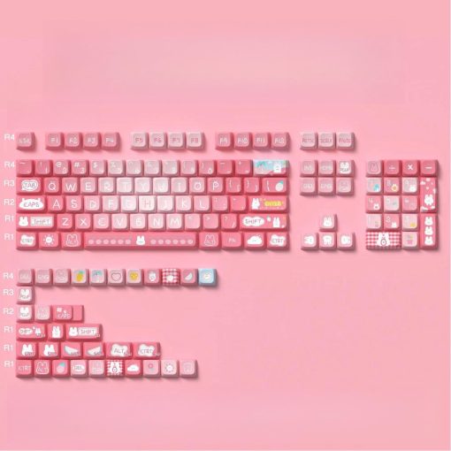 MDA Dye-Sub PBT Keycap Set - Pink Summer Bunny - Image 6