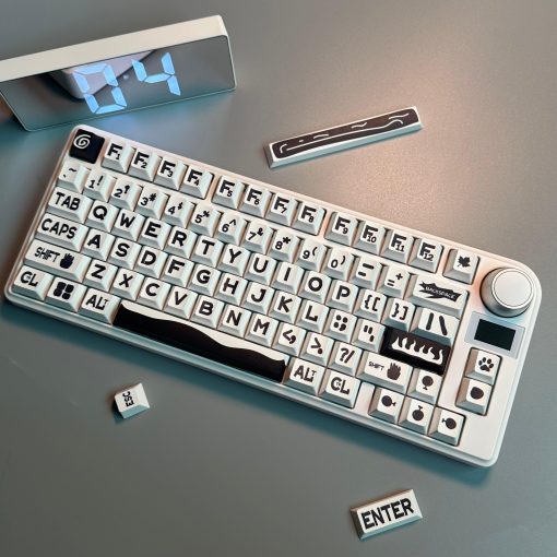 Cherry Profile Double-Shot PBT Keycap Set - Big Black Characters - Image 2