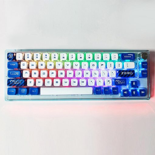 Cherry Profile Dye-Sub PBT Keycap Set - Blue and White - Image 3