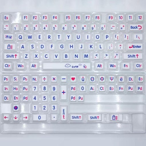 Cherry Profile Double-Shot PBT Keycap Set - Klein Blue Large Characters - Image 7