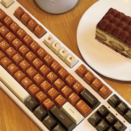 SA Double-Shot ABS Keycap Set - Rich Coffee - Image 4