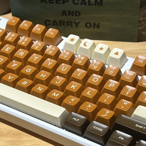 SA Double-Shot ABS Keycap Set - Rich Coffee - Image 5