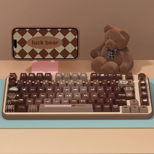 Cherry Profile Dye-Sub PBT Keycap Set - Lucky Bear Brown Gradient - Image 2