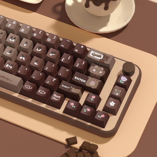 Cherry Profile Dye-Sub PBT Keycap Set - Lucky Bear Brown Gradient - Image 4