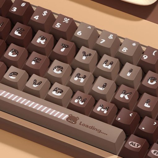 Cherry Profile Dye-Sub PBT Keycap Set - Lucky Bear Brown Gradient - Image 6