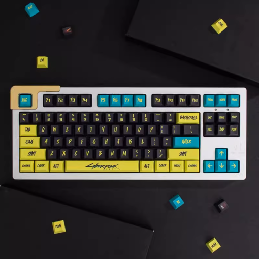 Cherry Profile Dye-Sub PBT Keycap Set - Cyberpunk Yellow - Image 2