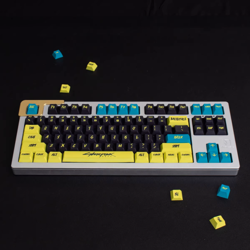 Cherry Profile Dye-Sub PBT Keycap Set - Cyberpunk Yellow - Image 3