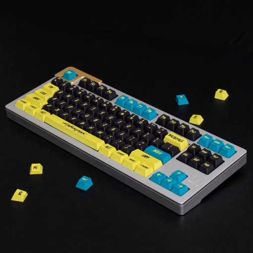 Cherry Profile Dye-Sub PBT Keycap Set - Cyberpunk Yellow - Image 4