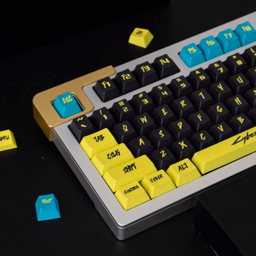 Cherry Profile Dye-Sub PBT Keycap Set - Cyberpunk Yellow - Image 5