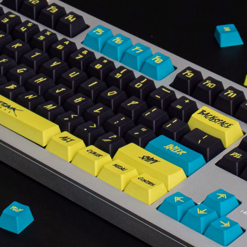Cherry Profile Dye-Sub PBT Keycap Set - Cyberpunk Yellow - Image 6