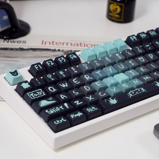 MDA Dye-Sub PBT Keycap Set - Dark Ghost Cat - Image 5