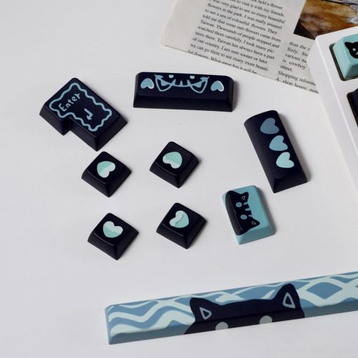 MDA Dye-Sub PBT Keycap Set - Dark Ghost Cat - Image 7