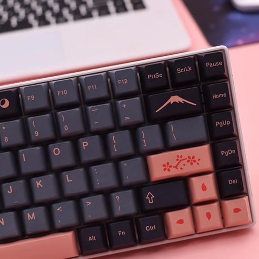 Cherry Profile Dye-Sub PBT Keycap Set - Yozakura Cherry Blosoms at Night - Image 6