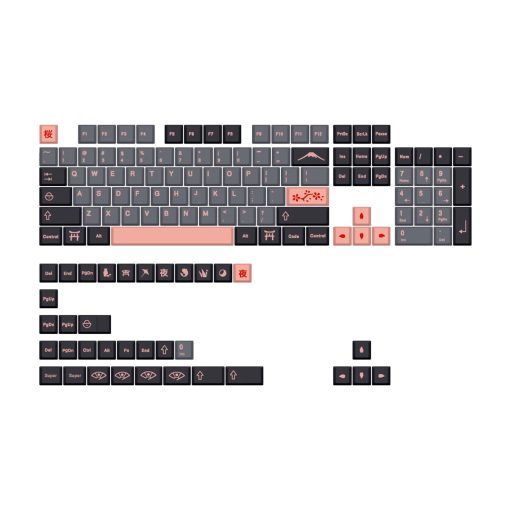 Cherry Profile Dye-Sub PBT Keycap Set - Yozakura Cherry Blosoms at Night - Image 8