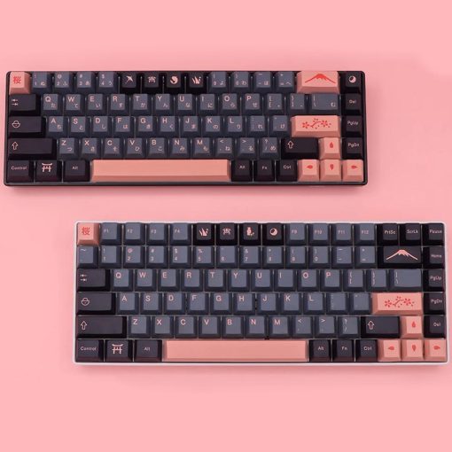 Cherry Profile Dye-Sub PBT Keycap Set - Yozakura Cherry Blosoms at Night - Image 3