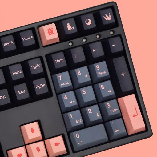 Cherry Profile Dye-Sub PBT Keycap Set - Yozakura Cherry Blosoms at Night - Image 4