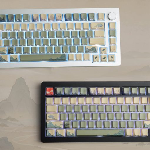 Cherry Profile Dye-Sub PBT Keycap Set - The Courtyard with Hibiscus - Image 2