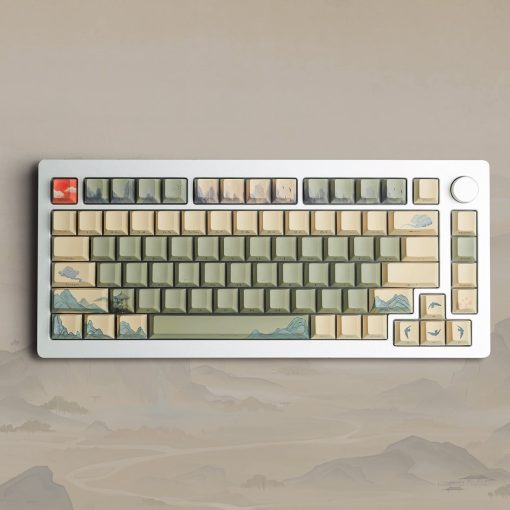 Cherry Profile Dye-Sub PBT Keycap Set - The Courtyard with Hibiscus - Image 3