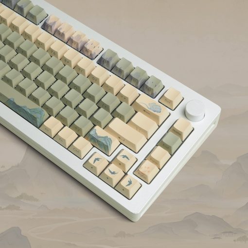 Cherry Profile Dye-Sub PBT Keycap Set - The Courtyard with Hibiscus - Image 4