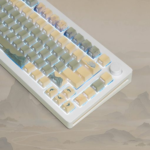 Cherry Profile Dye-Sub PBT Keycap Set - The Courtyard with Hibiscus - Image 6