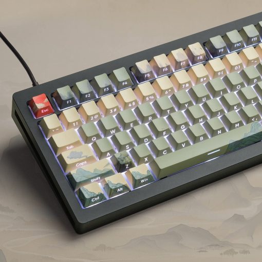 Cherry Profile Dye-Sub PBT Keycap Set - The Courtyard with Hibiscus - Image 7