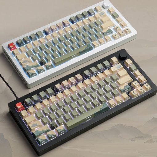 Cherry Profile Dye-Sub PBT Keycap Set - The Courtyard with Hibiscus - Image 8