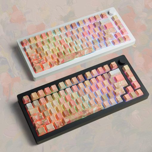 Cherry Profile Dye-Sub  PBT Keycap Set - The Sea of Tulips - Image 2