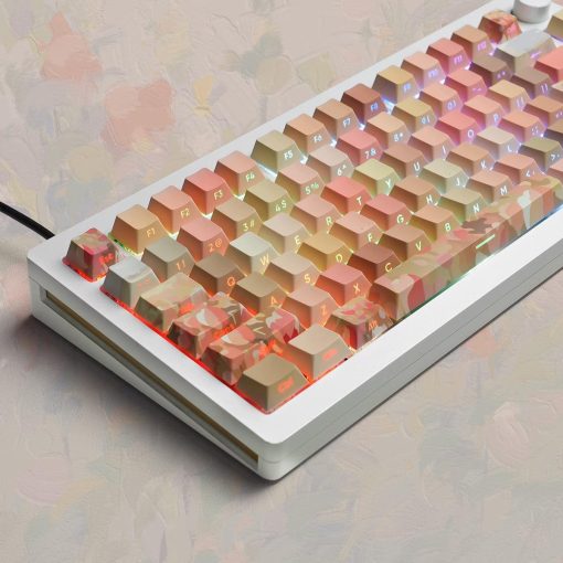 Cherry Profile Dye-Sub  PBT Keycap Set - The Sea of Tulips - Image 4