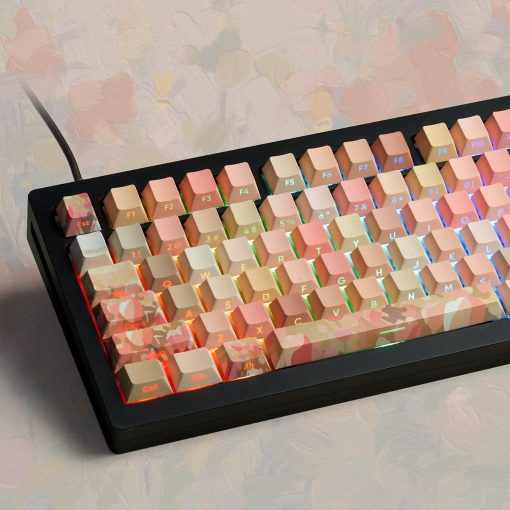 Cherry Profile Dye-Sub  PBT Keycap Set - The Sea of Tulips - Image 5
