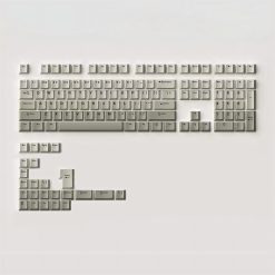 Retro Cherry Profile PBT Double-Shot Keycap Set - Warm Gray