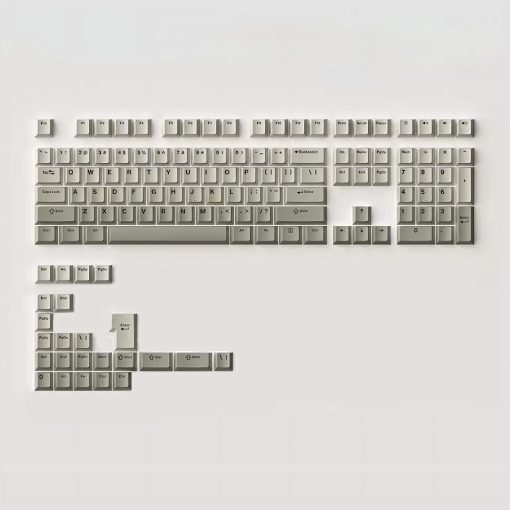 Retro Cherry Profile PBT Double-Shot Keycap Set - Warm Gray