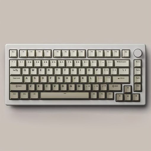 Retro Cherry Profile PBT Double-Shot Keycap Set - Warm Gray - Image 2